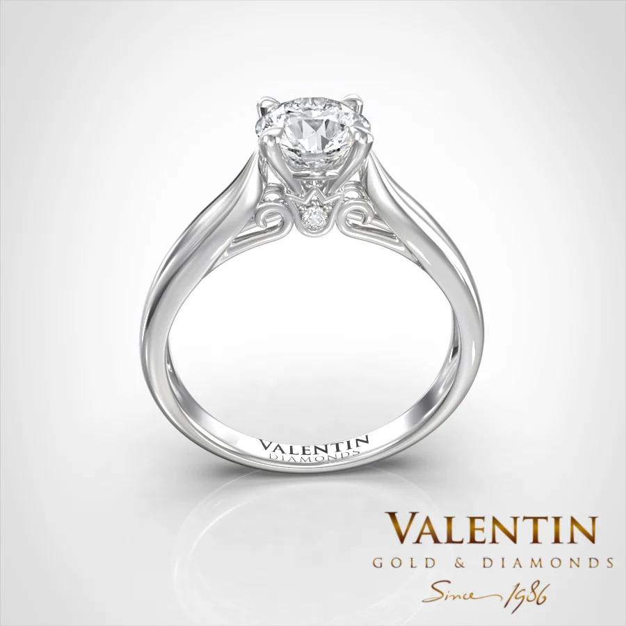 Engagement Ring 4735 – white gold