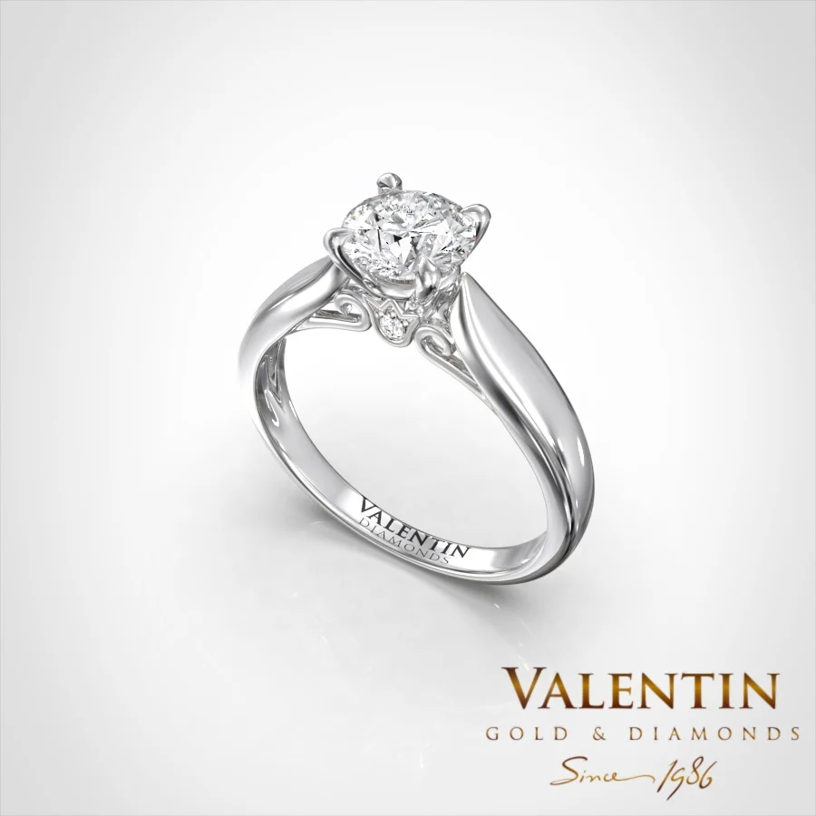 Engagement Ring 4735 – white gold