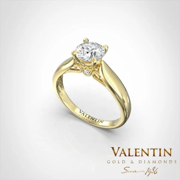 Engagement Ring 4735 – yellow gold