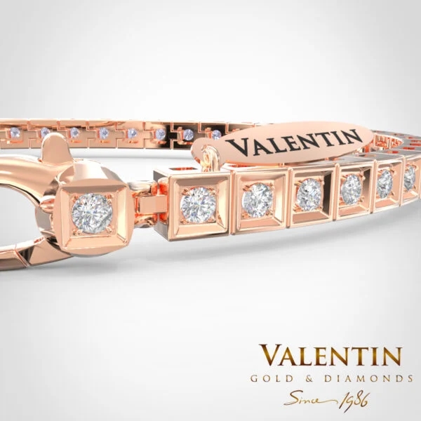 Women's Gold Tennis Bracelet 8334 – rose gold