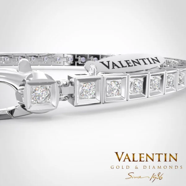 Women's Gold Tennis Bracelet 8334 – white gold