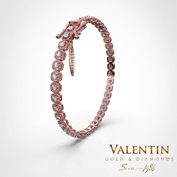 Women's Gold Tennis Bracelet 8346 – rose gold