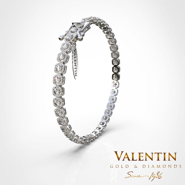 Women's Gold Tennis Bracelet 8346 – white gold