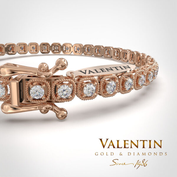 Women's Gold Tennis Bracelet 8346 – rose gold