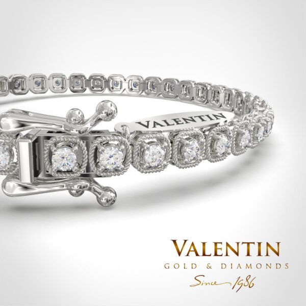 Women's Gold Tennis Bracelet 8346 – white gold