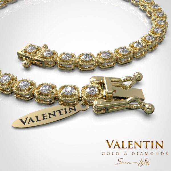 Women's Gold Tennis Bracelet 8346