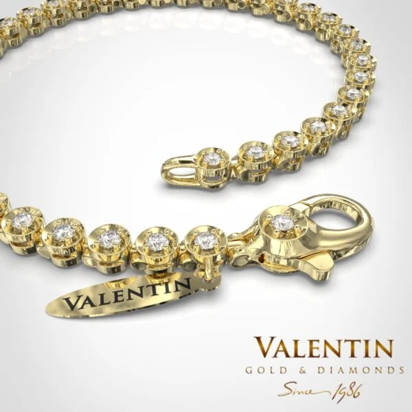 Women's Gold Tennis Bracelet 8331