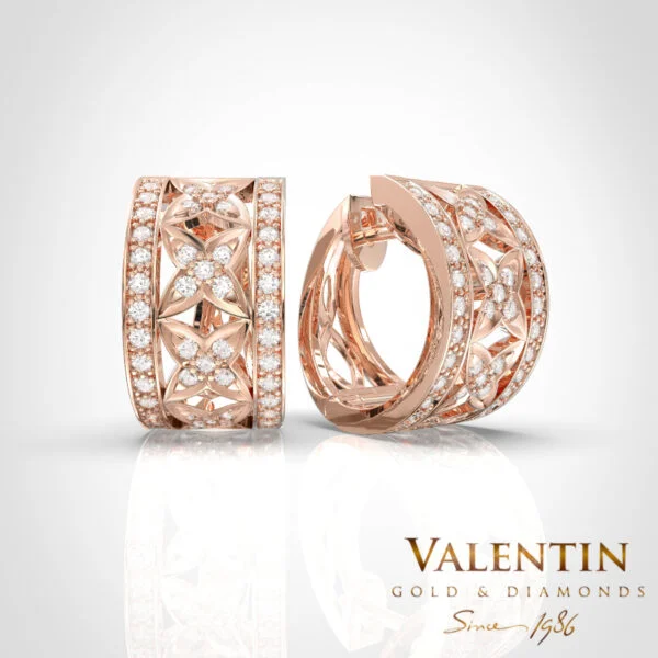 Ladies' Gold Earrings 7605 – rose gold