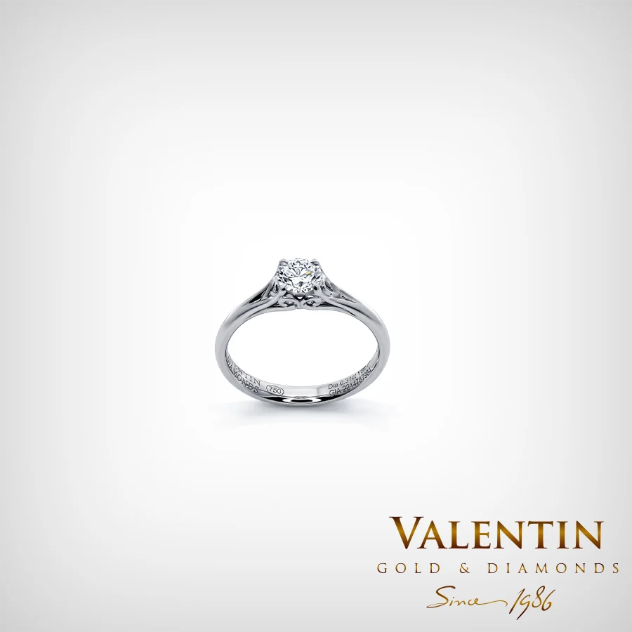 Engagement Ring 4697 – white gold