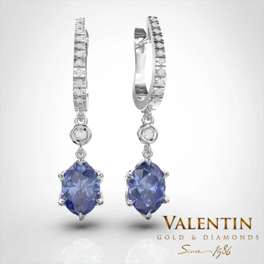 Royal Gold Earrings 7612 – white gold