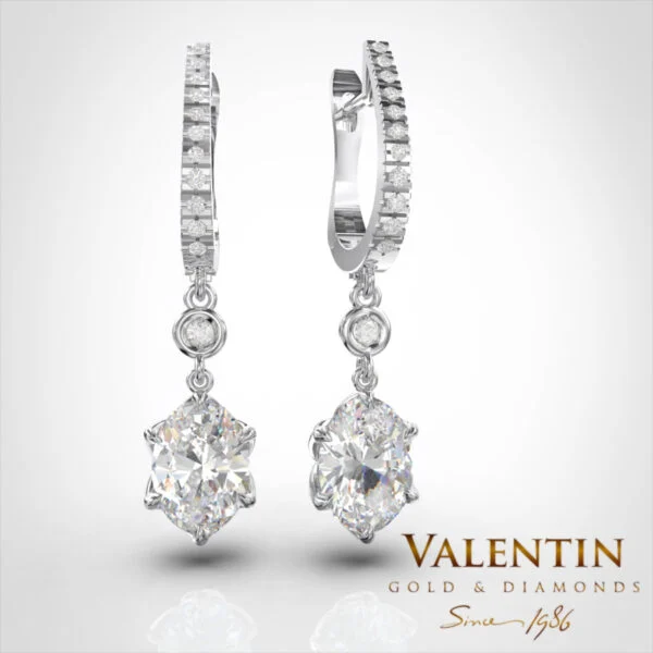 Royal Gold Earrings 7612 – white gold