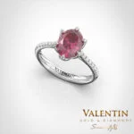 Royal Ruby Engagement Ring 4757 – white gold