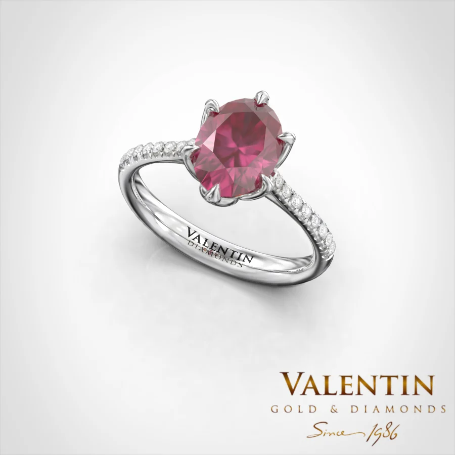 Годежен пръстен Royal Ruby 4757 – бяло злато
