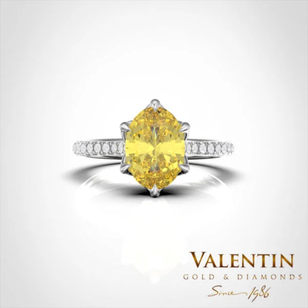 Royal Color Diamond Engagement Ring 4757 – yellow gold