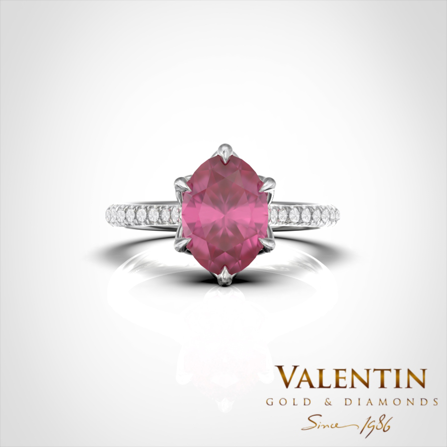 Годежен пръстен Royal Ruby 4757 – бяло злато