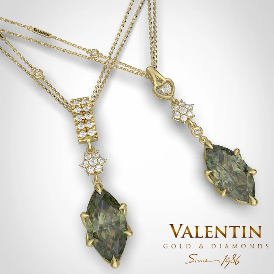 Emotion Tourmaline Green Gold Pendant 6935 – yellow gold