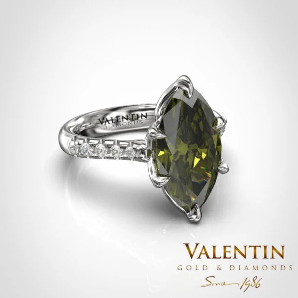 Emotion Tourmaline Green Gold Ring 4758 – white gold