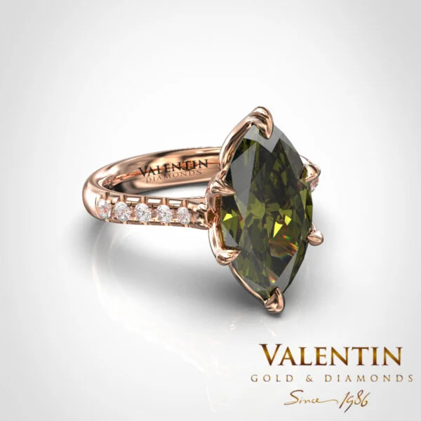 Emotion Tourmaline Green Gold Ring 4758 – rose gold