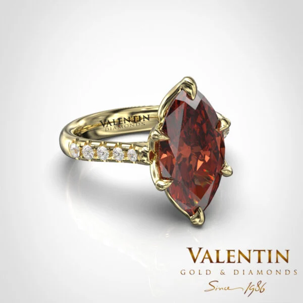 Emotion Fancy Garnet Gold Ring 4758 – yellow gold