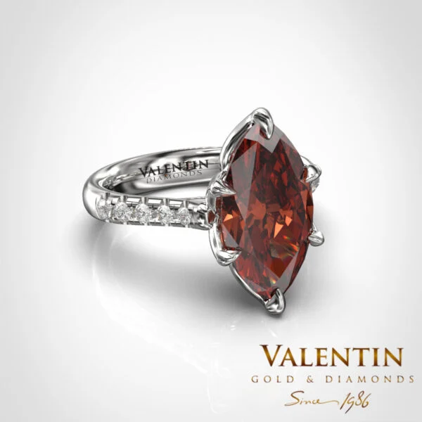 Emotion Fancy Garnet Gold Ring 4758 – white gold