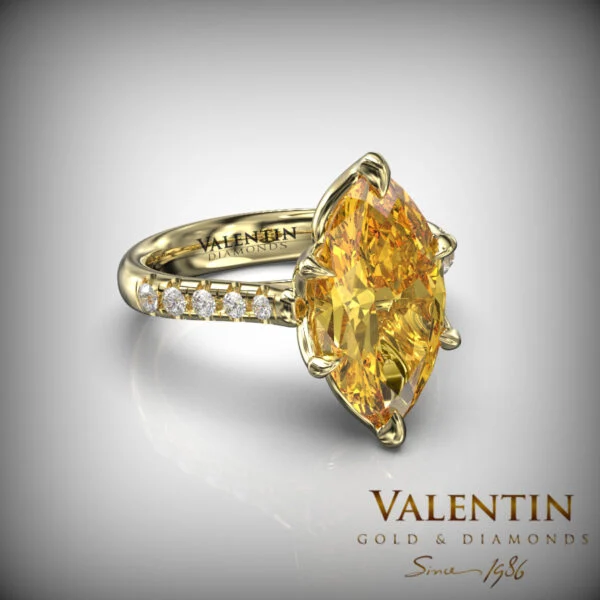 Златен пръстен Emotion Fancy Citrine 4758 – жълто злато