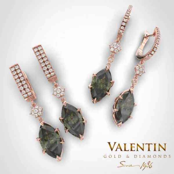 Emotion Tourmaline Green Gold Earrings 7614