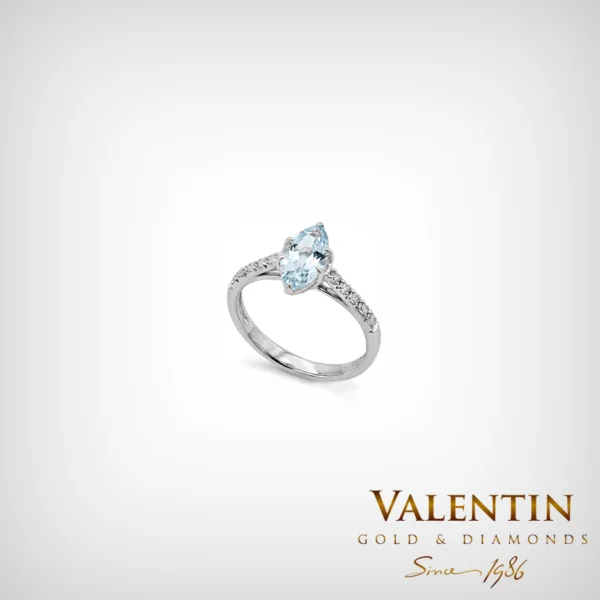 Emotion Fancy Aqua Gold Ring 4758 – white gold