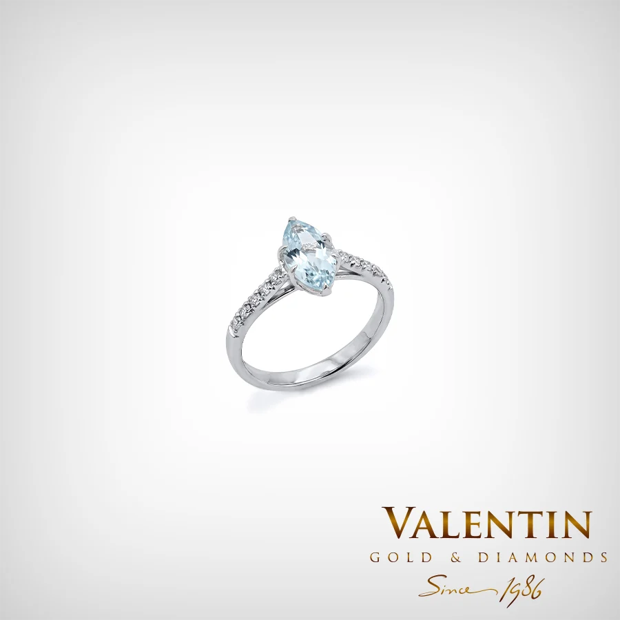 Emotion Fancy Aqua Gold Ring 4758 – white gold