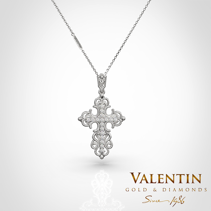 Endless Gold Cross 6895 – white gold