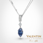 Златен медальон Emotion Sapphire 6935 – бяло злато