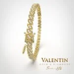 Elegance Women's Gold Tennis Bracelet 8356