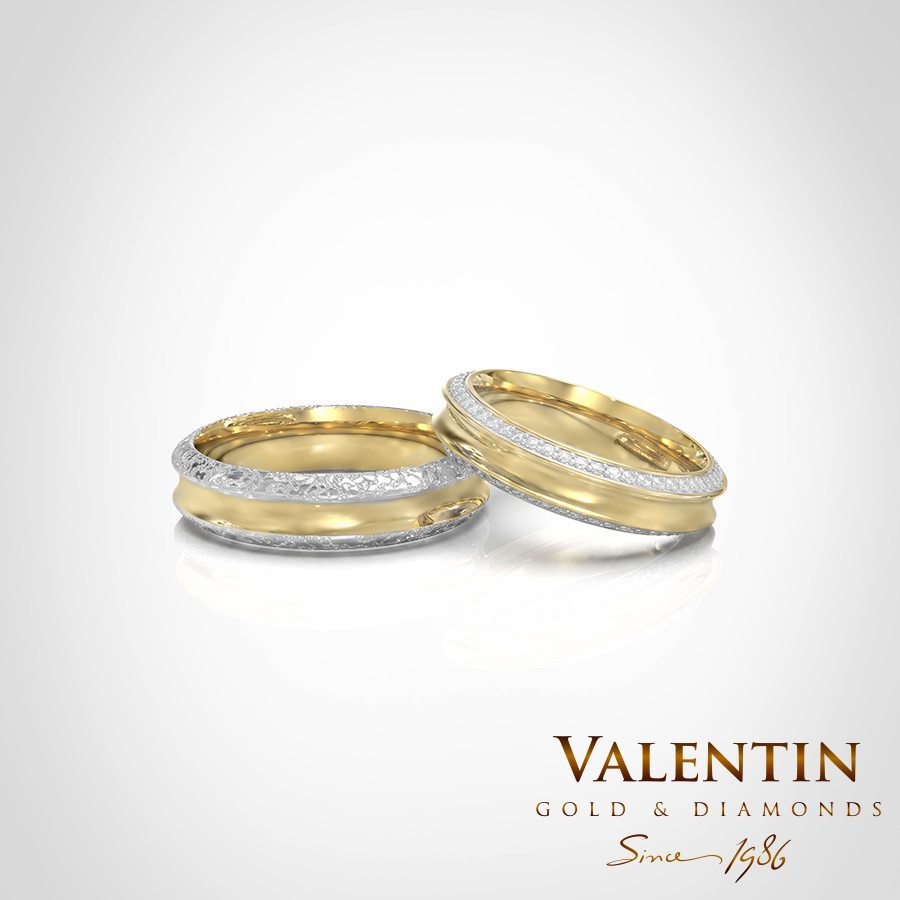 Gold Wedding Bands 4384 4385