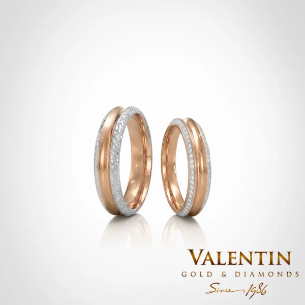 Gold Wedding Bands 4384 4385 – rose gold