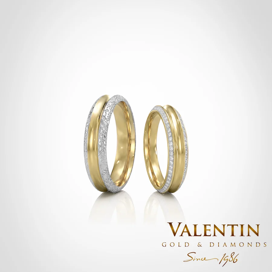 Gold Wedding Bands 4384 4385 – yellow gold