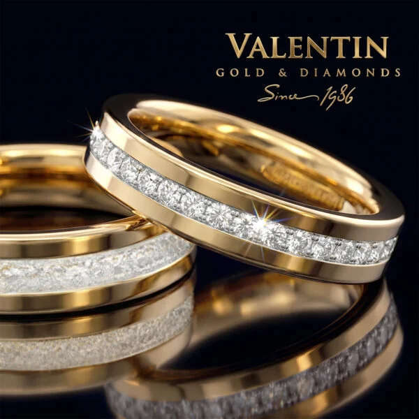Gold Wedding Bands 4427 4428