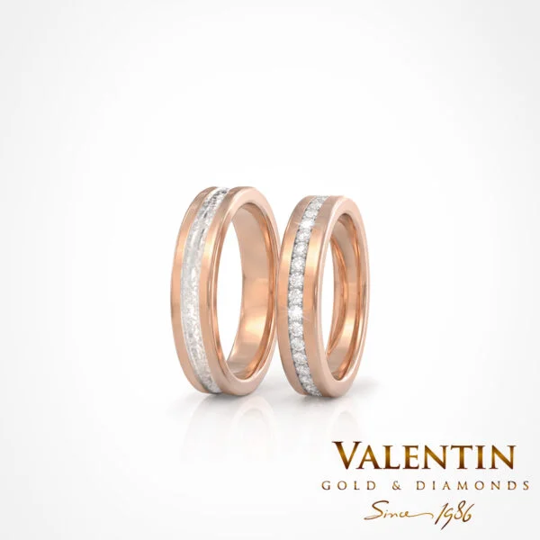 Gold Wedding Bands 4427 4428 – rose gold