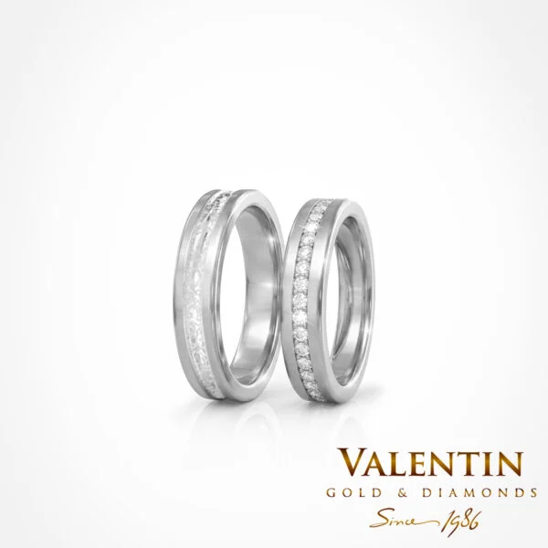 Gold Wedding Bands 4427 4428 – white gold