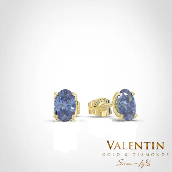 7615 Oval Cupid Sap Yellow 3 Amor Gold Earrings 7615 – yellow gold