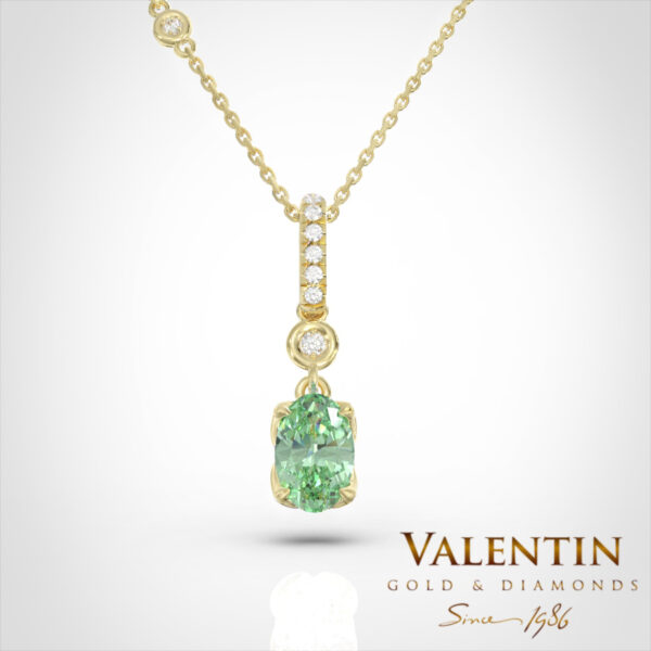 6937 Oval Amor Em Yellow 2 Златен медальон Amor 6937 – жълто злато