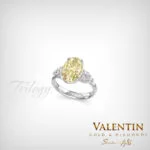 Златен пръстен Fancy Yellow Oval Diamond 4766 1