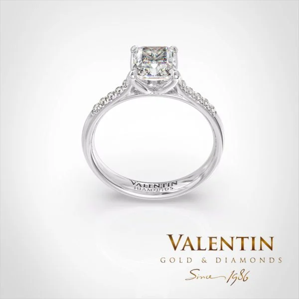 Radiant Engagement Ring 4759 – white gold