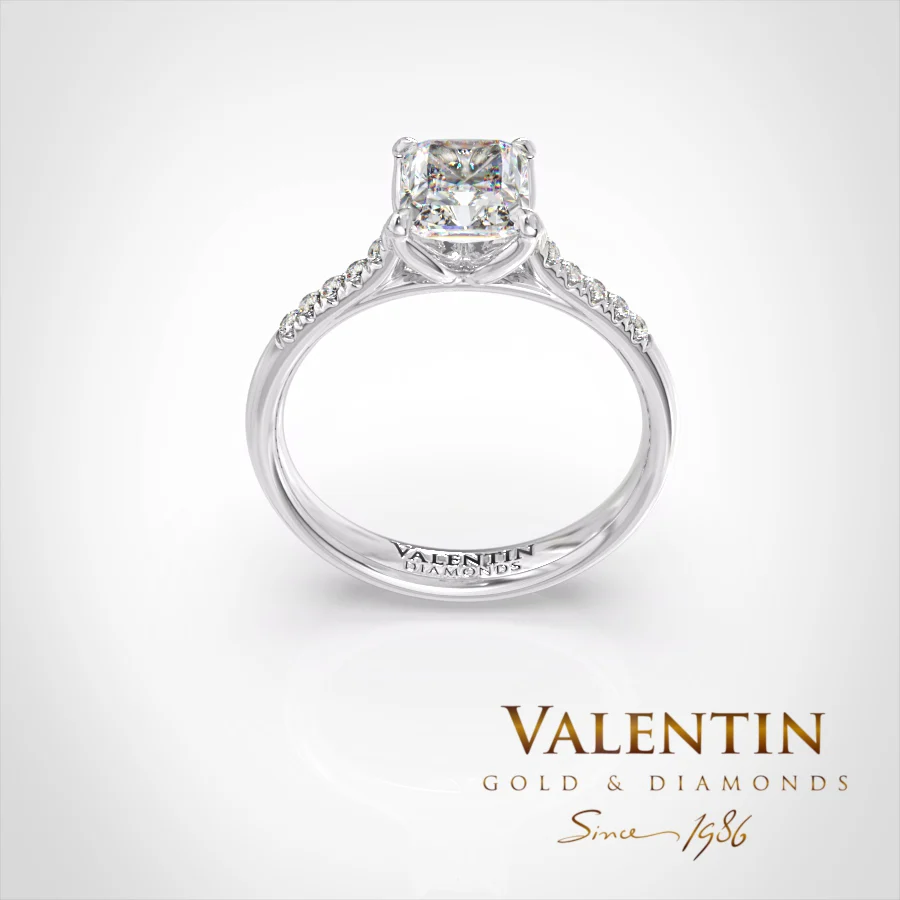 Radiant Engagement Ring 4759 – white gold