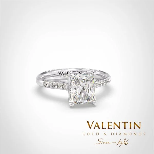 Radiant Engagement Ring 4759 – white gold