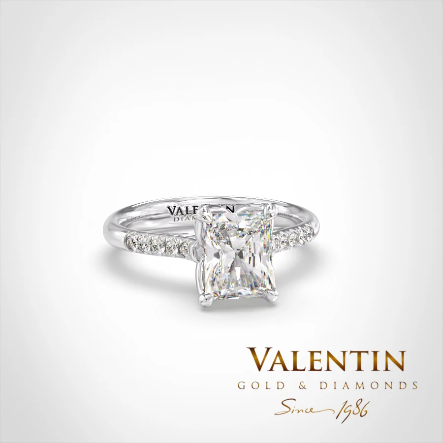 Radiant Engagement Ring 4759 – white gold