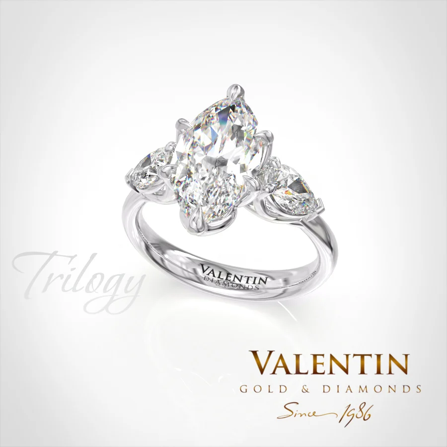 Златен пръстен Marquise Diamond 4758