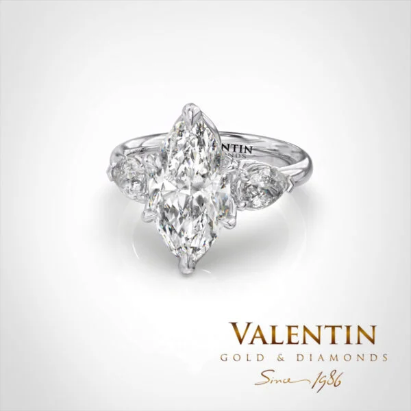 Златен пръстен Marquise Diamond 4758