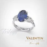 Златен пръстен Oval Sapphire 4766