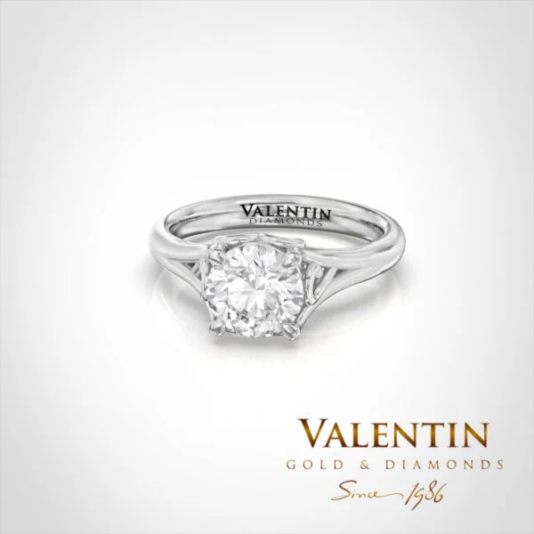 Lab Engagement Ring 4697 – white gold