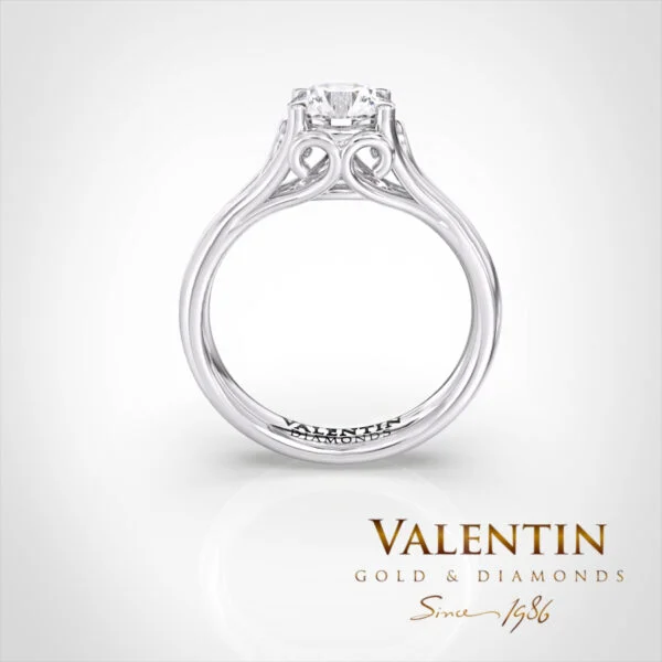 Lab Engagement Ring 4697 – white gold