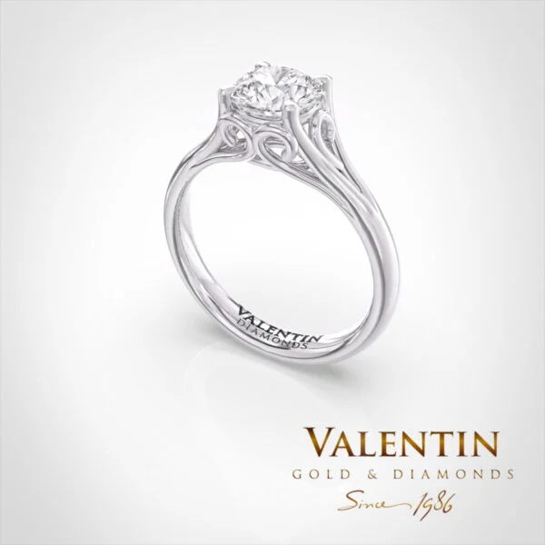 Lab Engagement Ring 4697 – white gold